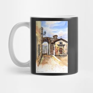 Courtyard, Volterra, Italy Mug